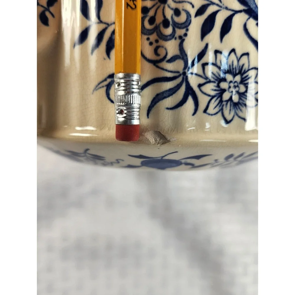 Beautiful Blue and White Sadler Onion Teapot Staffordshire England
